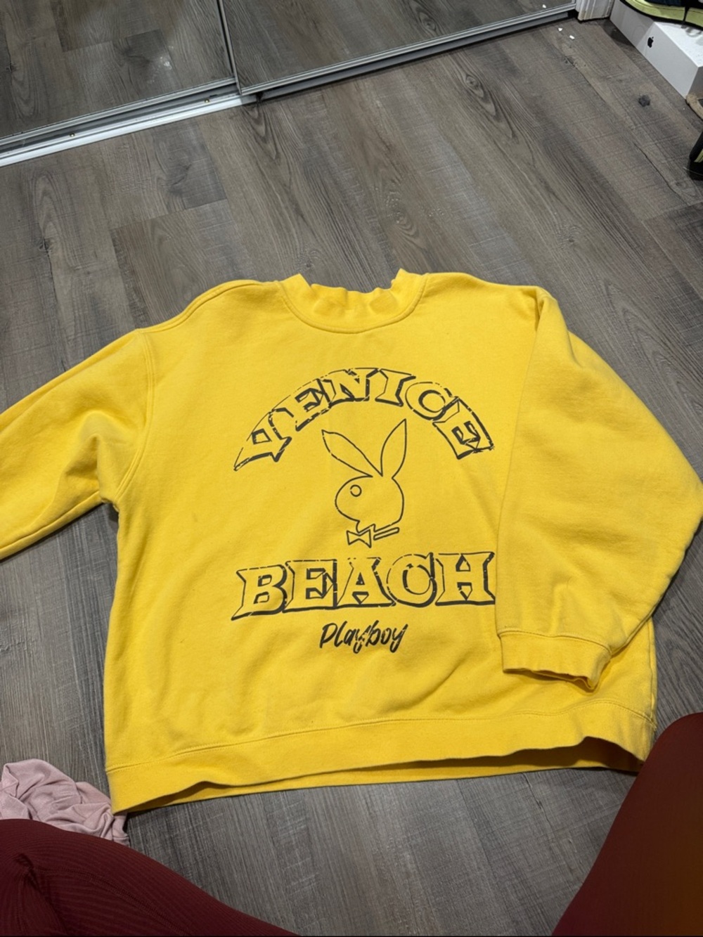 PLAYBOY Yellow Venice Beach Graphic Crewneck
